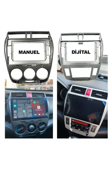 NAVMİNA Honda City 2009-2012 Manuel Klima Uyumlu 9 inç 6-128 Gb Multimedya