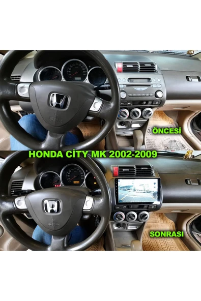 NAVMİNA Honda City 2002-2009 Uyumlu Manuel klima Uyumlu 4-64 Gb Multimedya - Resim 3