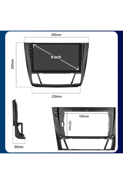NAVMİNA BMW 1 Serisi  2004-2011 Dijital Klima Uyumlu 9 inç Android 6-128 GB Multimedya - Resim 6