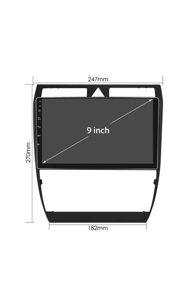 NAVMİNA Audi A6 1997-2004 Uyumlu 9 inç Android 6-128 GB Multimedya - Resim 6