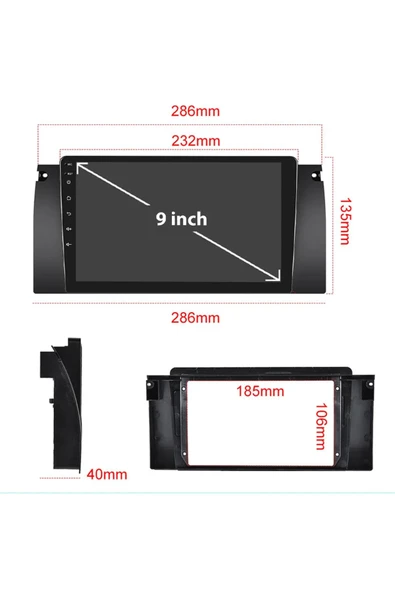 NAVMİNA BMW E39 - E53 1996-2004 Uyumlu 9 inç Android 6-128 GB Multimedya - Resim 6