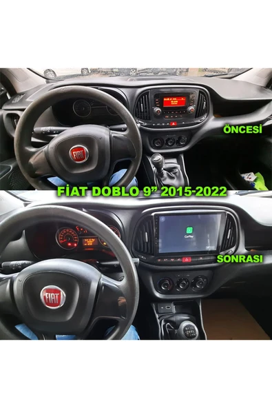 NAVMİNA Fiat Doblo 2015-2022 Uyumlu 9 inç 4-64 GB Multimedya