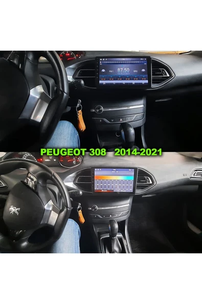 NAVMİNA PEUGEOT 308 2014-2021 UYUMLU 9 İNÇ 6-128 GB MULTİMEDYA