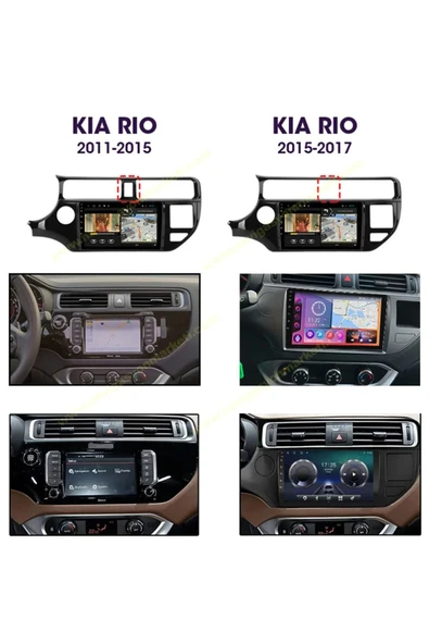NAVMİNA KİA RİO 2011-2015 4LÜ YERİ BOŞ MODEL Uyumlu 9 İNÇ 4-64 gb MULTİMEDYA