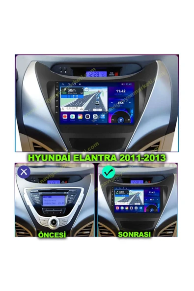 NAVMİNA Hyundai Elantra 2011-2012 Uyumlu 9 inç 4-64 GB Multimedya