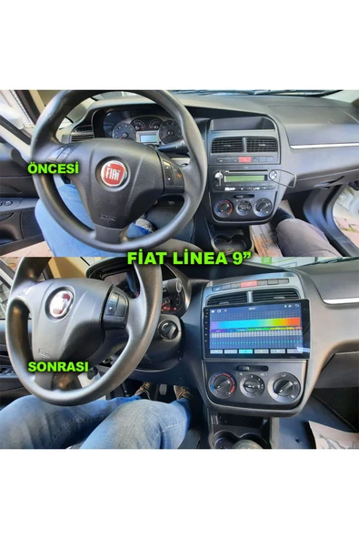 NAVMİNA Fiat Linea 2006-2015 Uyumlu 9 inç 6-128 GB Multimedya