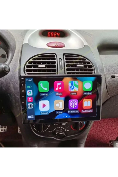 NAVMİNA PEUGEOT 206 1999-2011 UYUMLU 9 İNÇ 6-128 GB MULTİMEDYA