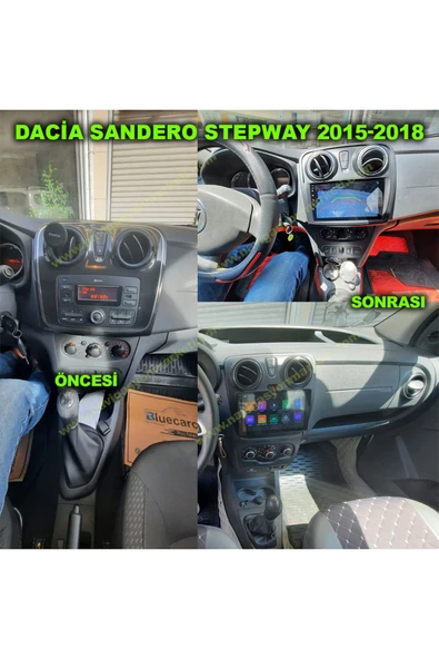 NAVMİNA Dacia Sandero Stepway 2015-2018 Uyumlu 9 inç 4-64 gb Multimedya