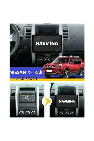 NAVMİNA NİSSAN X-TRAİL 2008-2013 UYUMLU 10 İNÇ 4-64 GB MULTİMEDYA - Resim 2