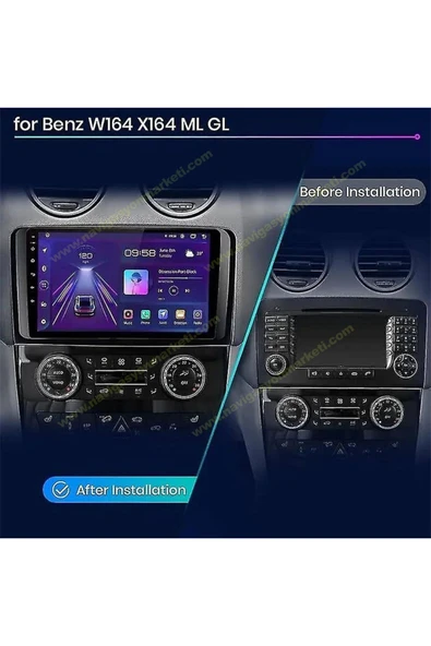 NAVMİNA MERCEDES ML - GL 2006-2010 UYUMLU 9 İNÇ UYUMLU 6-128 GB MULTİMEDYA - Resim 2