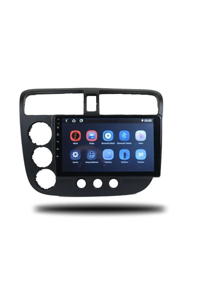 NAVMİNA Honda Civic 2001-2006 Uyumlu 9 inç 6-128 Gb Multimedya - Resim 6
