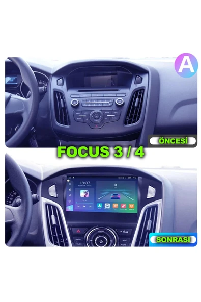 NAVMİNA Ford Focus 3-4 2012-2018 Uyumlu 9 inç 6-128 GB Multimedya