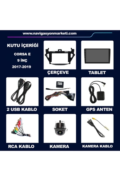NAVMİNA OPEL CORSA E 2017-2019 UYUMLU 9 İNÇ 6-128 GB MULTİMEDYA - 5
