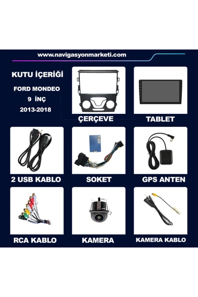 NAVMİNA Ford Mondeo 2013-2018 Uyumlu 9 inç 6-128 gb Multimedya - Resim 4