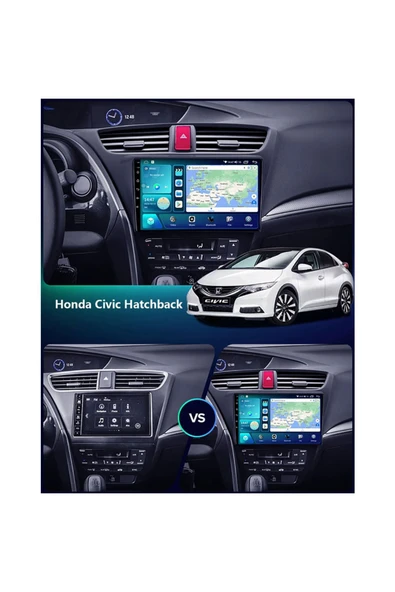 NAVMİNA Honda Civic  Uyumlu HB Euro 2013-2017 Uyumlu 9 inç 6-128 GB Multimedya ürün görseli