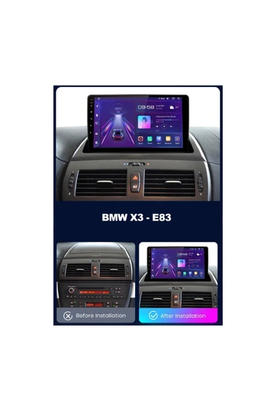 NAVMİNA BMW X3 E83 2004-2009 Uyumlu 9 inç Android 4-64 GB Multimedya