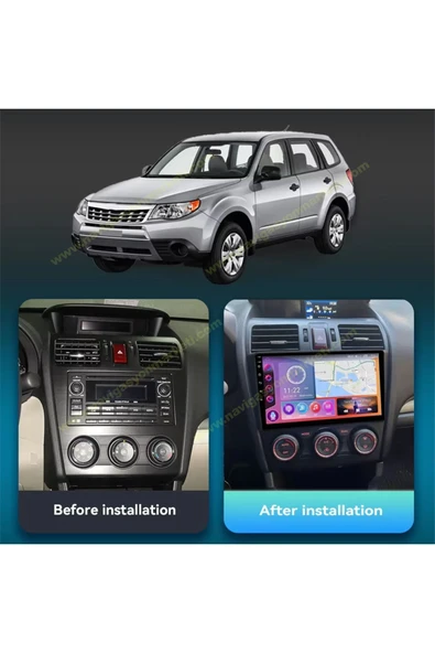 NAVMİNA Subaru Forester 2013-2015 Uyumlu 9 Inç 6-128 Gb Multimedya - Resim 3