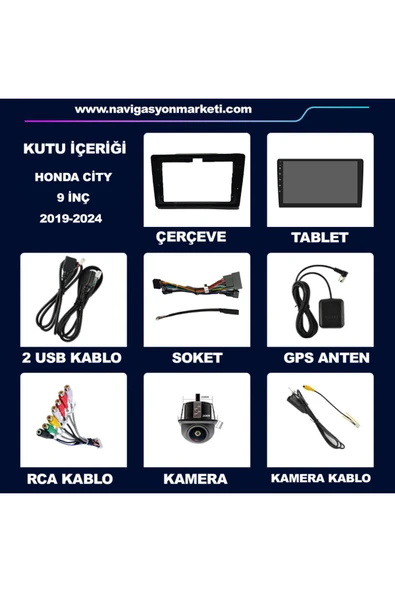 NAVMİNA Honda City 2019-2023 Uyumlu 9 inç 4-64Gb Multimedya - 5