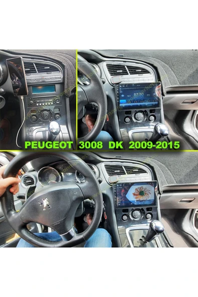 NAVMİNA PEUGEOT 3008 / 5008 2009-2015 Uyumlu DİJİTAL KLİMA UYUMLU 9 İNÇ 4-64 GB MULTİMEDYA