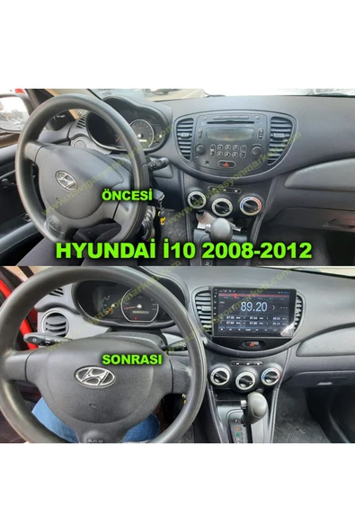 NAVMİNA Hyundai İ10 2008-2012 Uyumlu 9 inç 4-64 GB Multimedya - Resim 3