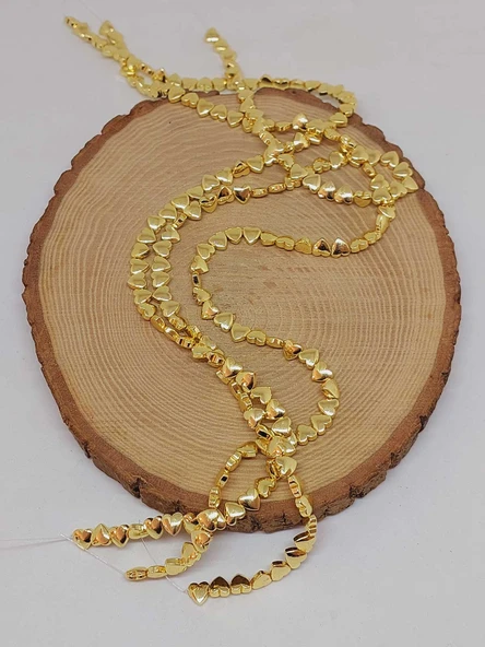 Hematit Taşı Kalp Şekilli 2.5*5mm Dizi (56040) - Resim 3