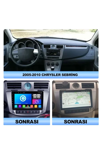 NAVMİNA Chrysler Sebring 2005-2010 Uyumlu 4-64 gb 9 inç Multimedya