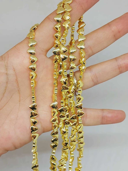 Hematit Taşı Kalp Şekilli 2.5*5mm Dizi (56040) ürün görseli 1