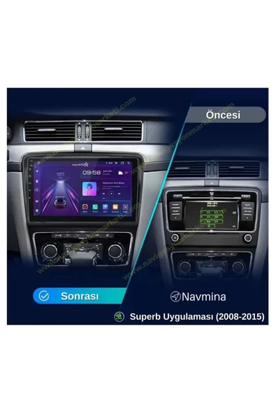NAVMİNA SKODA SUPER B 2009-2014 UYUMLU 10 İNÇ 4-32 GB MULTİMEDYA - Resim 2