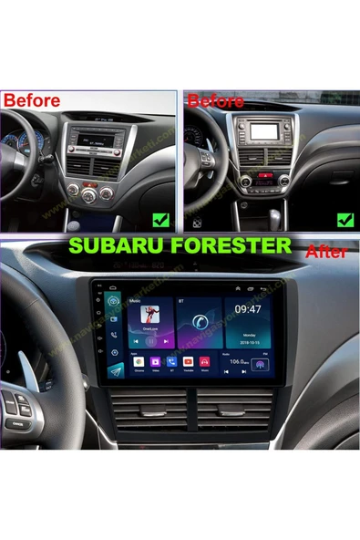 NAVMİNA SUBARU FORESTER 2008-2012 UYUMLU 9 İNÇ 6-128 GB MULTİMEDYA - 3