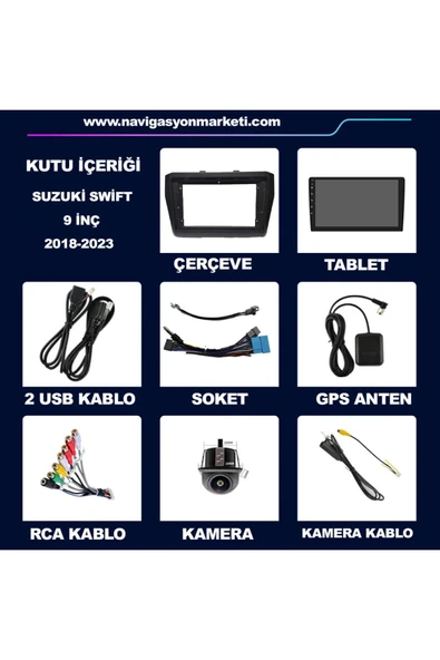 NAVMİNA SUZUKİ SWİFT 2020-2023 UYUMLU 9 İNÇ 4-32 GB MULTİMEDYA - Resim 5