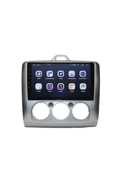 NAVMİNA Ford Focus 2 Connect 2007-2011 Manuel Klima Uyumlu 9 inç 6-128 GB Multimedya - Resim 3