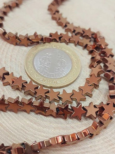 Hematit Taşı Yıldız Şekilli 2.5*6mm Dizi (56044) - 4