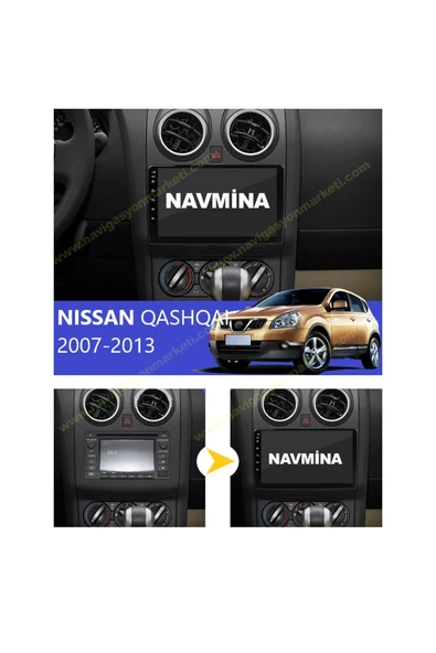 NAVMİNA NİSSAN QASHQAİ 2007-2013 UYUMLU 9 İNÇ 6-128 GB MULTİMEDYA ürün görseli