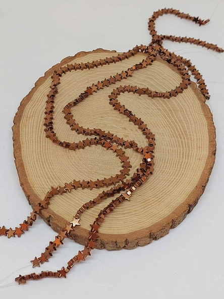 Hematit Taşı Yıldız Şekilli 2.5*6mm Dizi (56044) - 5