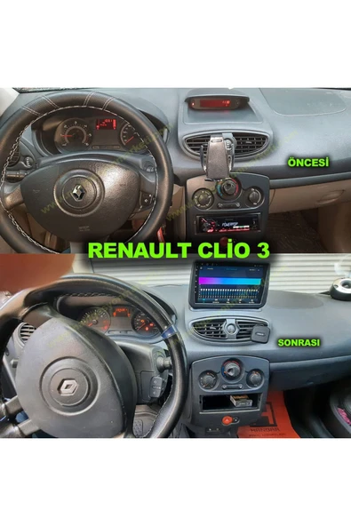 NAVMİNA RENAULT CLİO 3 2005-2011 UYUMLU 9 İNÇ 4-64 GB MULTİMEDYA