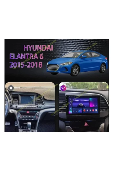 NAVMİNA Hyundai Elantra 2015-2018 Uyumlu 9 inç 6-128 GB Multimedya