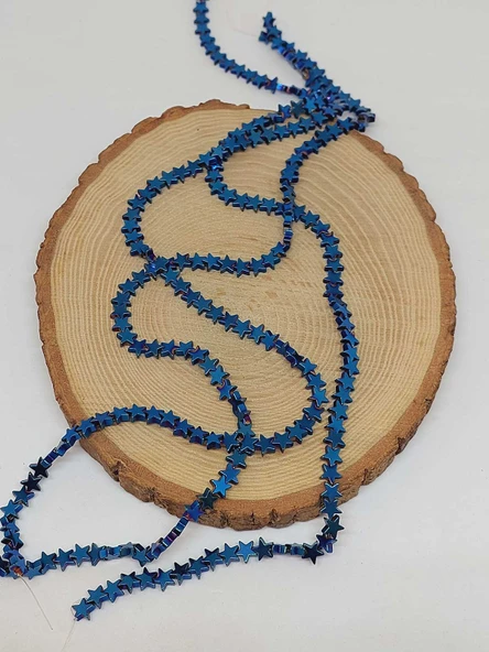 Hematit Taşı Yıldız Şekilli 2.5*6mm Dizi (56042) - 4