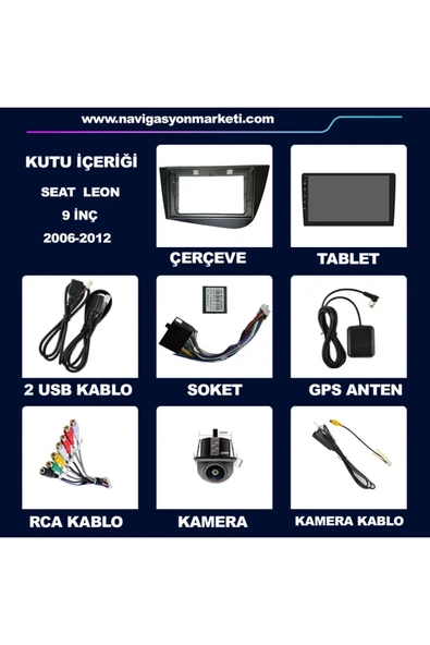 NAVMİNA SEAT LEON 2006-2012 UYUMLU 9 İNÇ 6-128 GB MULTİMEDYA - Resim 5