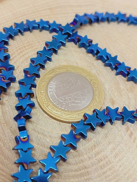 Hematit Taşı Yıldız Şekilli 2.5*6mm Dizi (56042) - 3