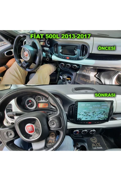 NAVMİNA Fiat 500L 2013-2017 Uyumlu Siyah 9 inç 6-128 GB Multimedya - Resim 3