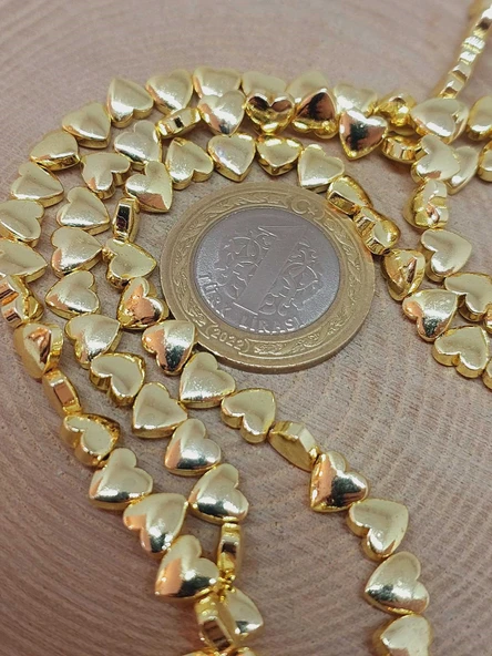 Hematit Taşı Kalp Şekilli 2.5*5mm Dizi (56040) - Resim 2