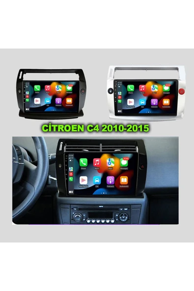 NAVMİNA Citroen C4 2005-2011 Uyumlu 4-64 gb 9 inç Siyah Çerçeveli Multimedya