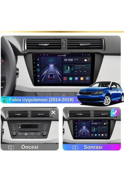 NAVMİNA SKODA FABİA 2015-2020 UYUMLU 9 İNÇ 4-32 GB MULTİMEDYA - Resim 2