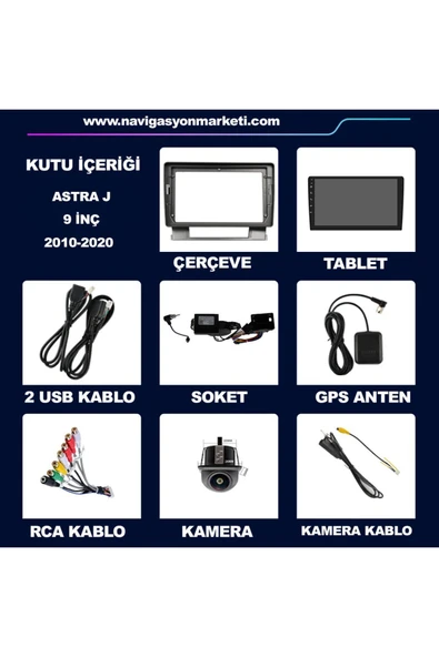 NAVMİNA OPEL ASTRA J UYUMLU 9 İNÇ 4-64 GB MULTİMEDYA KAMERA - Resim 6