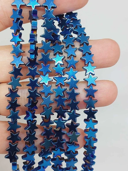 Hematit Taşı Yıldız Şekilli 2.5*6mm Dizi (56042)