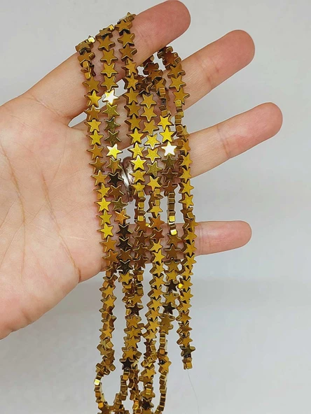 Hematit Taşı Yıldız Şekilli 2.5*6mm Dizi (56046) ürün görseli 1