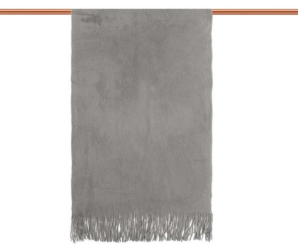 Angora Tavşan Tüğü Şal 60X180 - Gri - 2