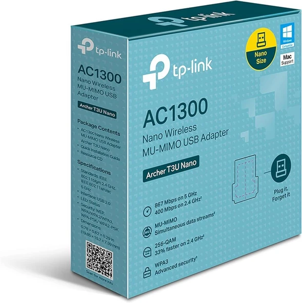 TP-Link Archer T3U Nano 1300 Mbps Kablosuz Ağ Adaptörü - Resim 3