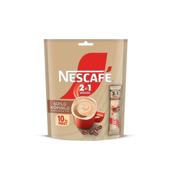 Nescafe 2 si 1 Arada Sütlü Köpüklü 10'lu Ekonomik Paket X 4 Adet - 2