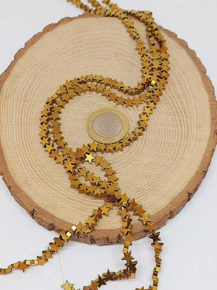 Hematit Taşı Yıldız Şekilli 2.5*6mm Dizi (56046) - Resim 5